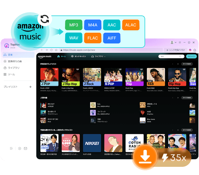 TopVox Amazon Music変換