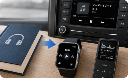 ドライブ中にAudibleをアプリなしで聴く