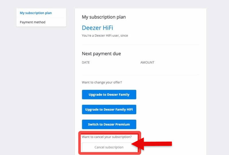 パソコンでDeezerを解約