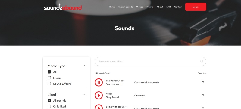 学校のタブレットでSoundzabound無料サイトで音楽を聴く