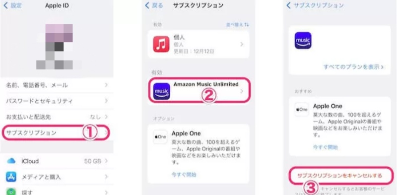 iPhoneで解約する方法