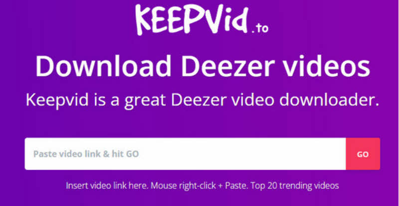 Keepvidでダウンロード