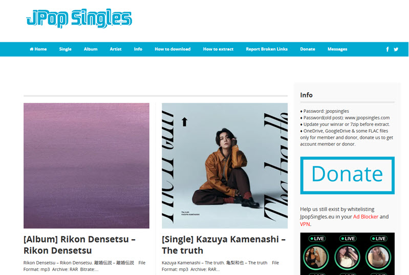 Jpop Singlesでダウンロード