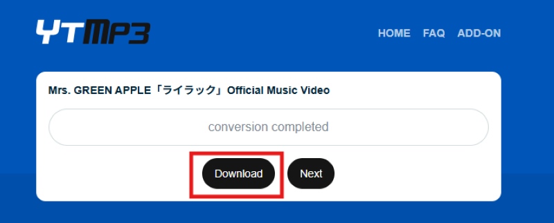 MP3ファイルをダウンロード