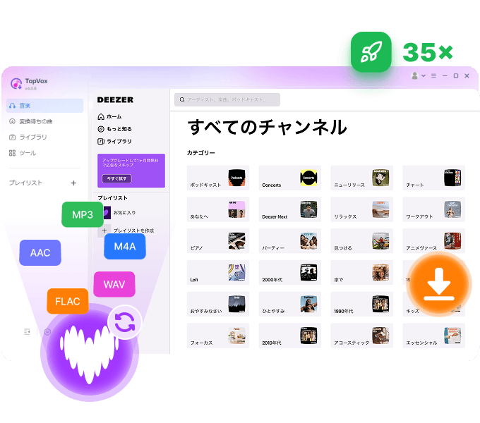 TopVox Deezer 音楽変換