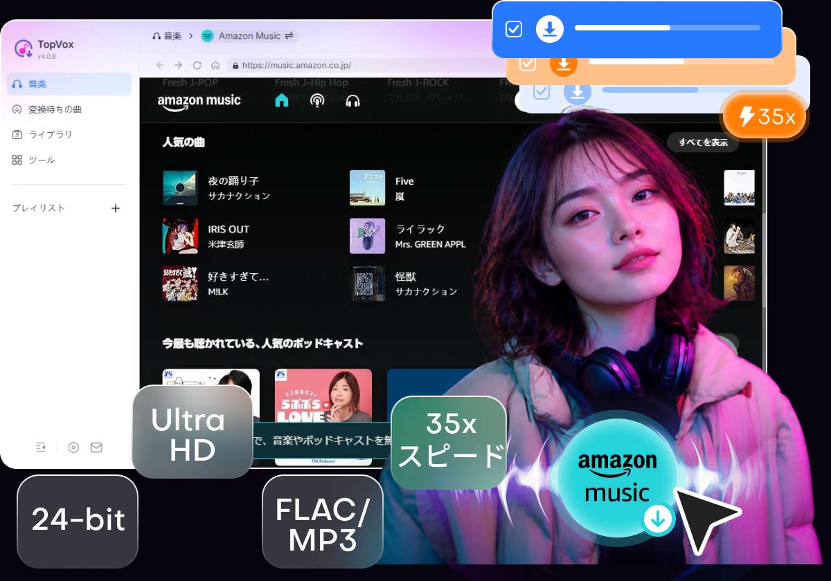 TopVox Amazon Music変換