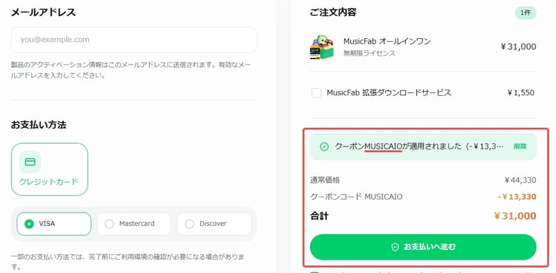 MusicFab オールインワン 永久ライセンスの価格