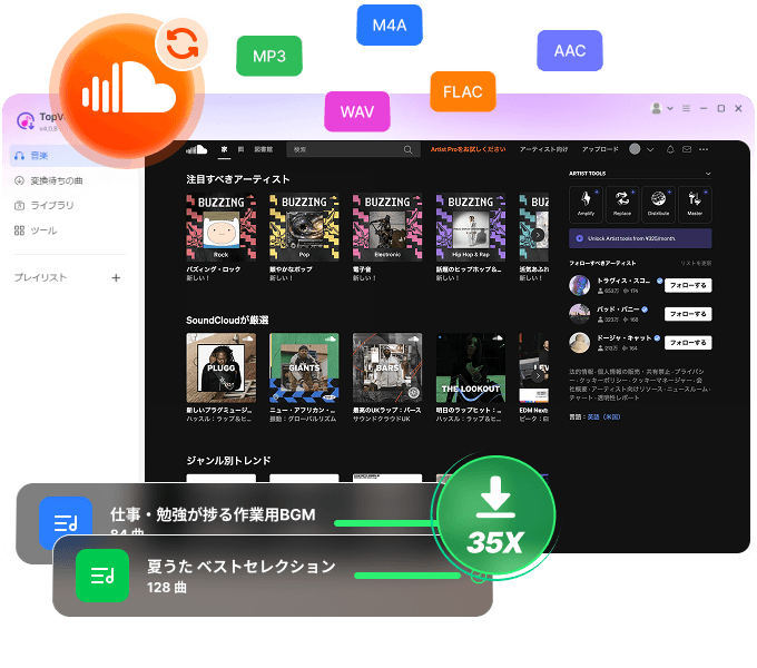 TopVox SoundCloud 音楽変換