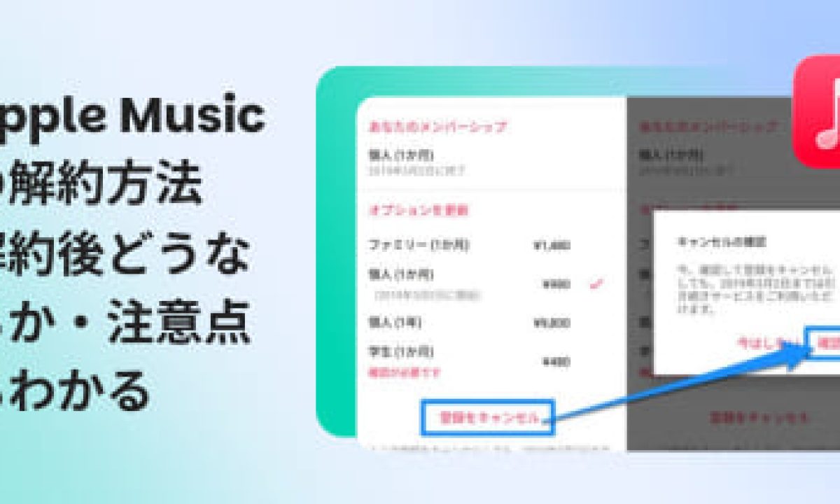 アップル ミュージック 解約